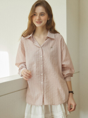 Hope Seersucker Stripe Shirt - Pink