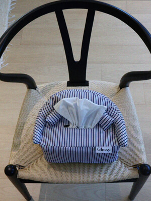 Stripe sofa tissue cover(white)