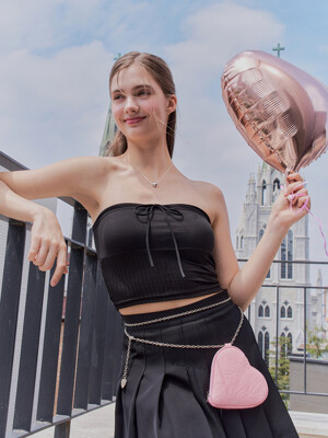 [리퍼브] loving heart chain bag_pink