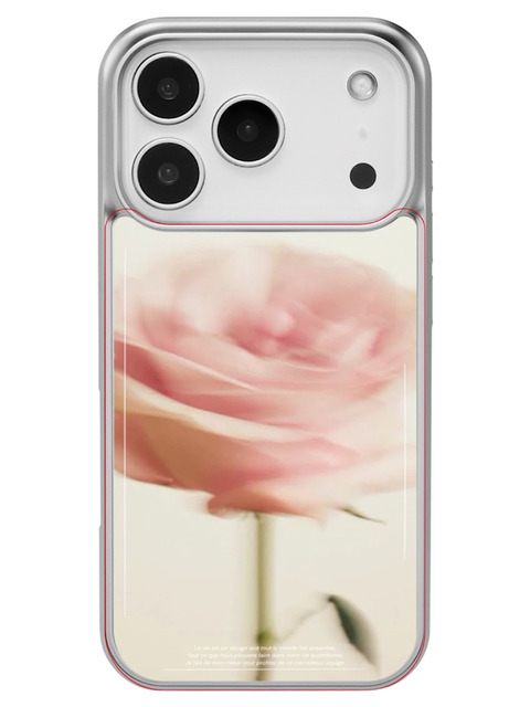 디어마이뮤즈 +맥세이프 pink peony blossom Silver Epoxy Phone Case 아이폰 갤럭시 에폭시 케이스