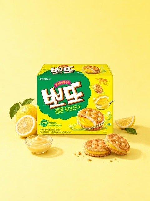 크라운 뽀또 레몬커스타드 144g 3개