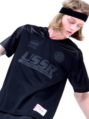 [UNISEX] USSR Printed Football T-Shirt (BLACK)