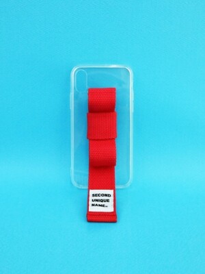 SUN CASE RIBBON CLEAR RED (JELLY CASE)