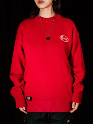 19 SS Signature Round Knit_Red
