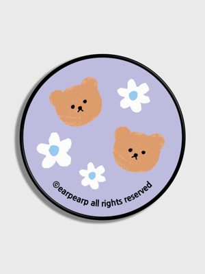Dot flower bear-purple(스마트톡)