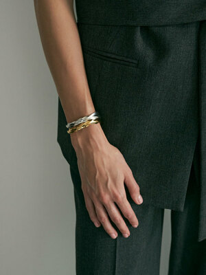 Curve Bangle _ gold/silver