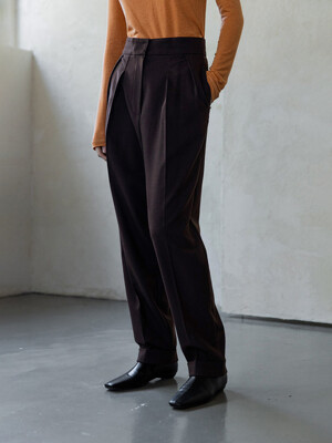 Wool flannel cabra pants (Brown Pod)