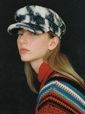 CLASSIC MARINE CAP_SNOW CHECK BLACK