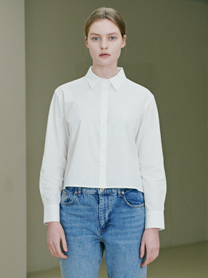 스탠다드 크롭 코튼 셔츠 STANDARD COTTON CROP SHIRT