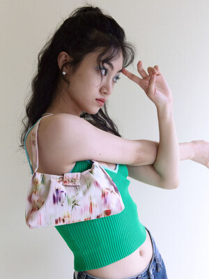 Eco flower stripe shoulder bag - Multi