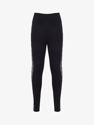 WOMENS SIDE MESH LEGGINGS BLACK