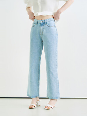 Spark straight fit denim pants - light blue