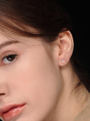 rose heart earrings