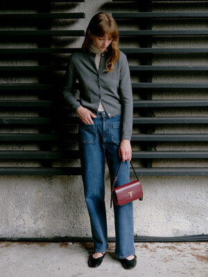 Patch Pocket Denim Straight Pants KJ3AL3330_22