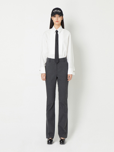 블라우스 - 럭키슈에뜨 (LUCKY CHOUETTE) - [Atelier] Pintuck Accent Cotton Shirt Blouse_LFSAW23850IVX