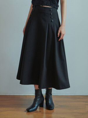 Moi button skirt (black)