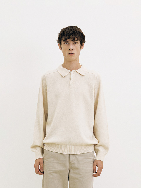 니트,니트 - 더웨더이즈어썸 (theweatherisawesome) - Park Collar Knit Sweater (Ivory)