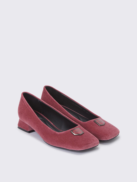 플랫슈즈 - 슈콤마보니 (SUECOMMA BONNIE) - Velvet polygon flat(red)_DG1DA23506RED