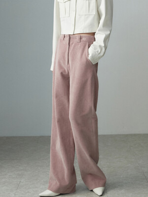 CORDUROY WIDE PANTS INDI PINK