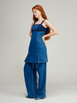 Denim Suspender Dress