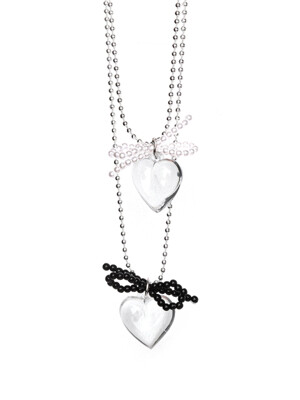 [단독]SDJ201 Pure Heart Ribbon Necklace