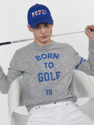 BORN TO GOLF CREW-NECK SWEATER 본투골프 크루넥 스웨터 GREY