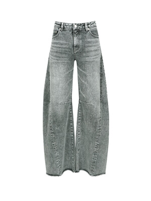 CUT-OUT WIDE JEANS_GREY