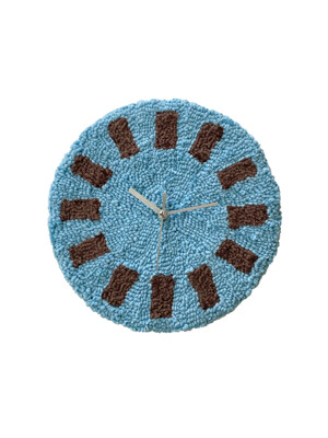 [vaca. x aaewoo] ANALOG SILENT TUFTING WALL CLOCK