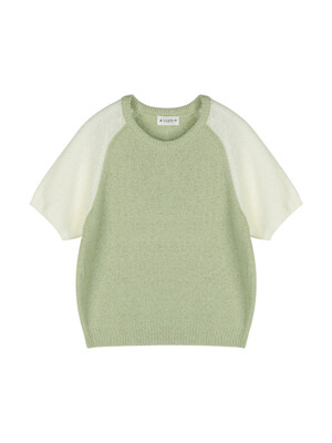 Round Color Matching Half Knit (Yellow_green)