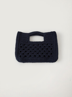 Handmade knitting Bag Navy