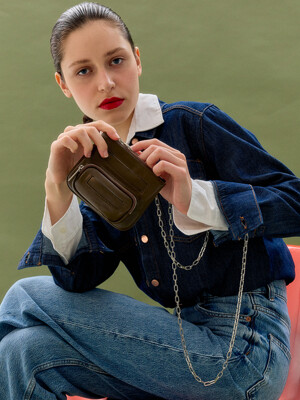 Pocket Mini Chain Bag (Khaki Brown)