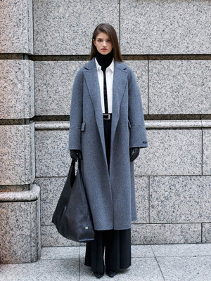 [HANDMADE] Wool Double Belted Long Coat