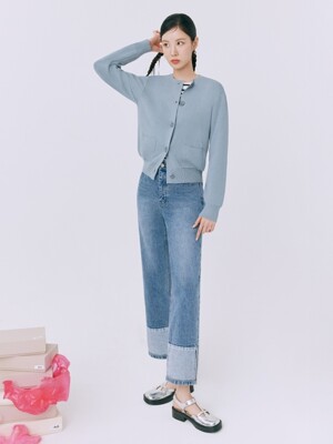 25SS 롤업 디테일 데님 팬츠