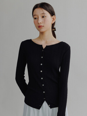 ROZ SLIM CARDIGAN_BLACK
