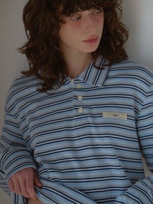 [여울 PICK!]STRIPE STRING COLLAR T-SHIRT_3COLOR