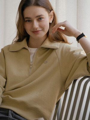 Bubble cotton sweatshirt_Olive