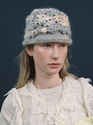 HANDICRAFT KNIT BLOOM HAT_FOG