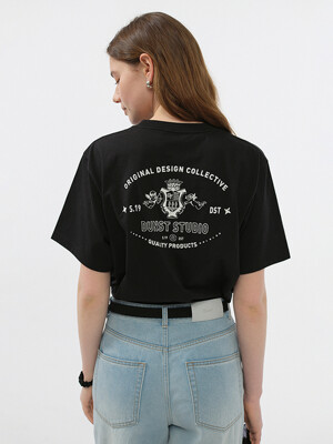 UNISEX CUPID ARCH BACK LOGO T-SHIRT BLACK_UDTS5B128BK
