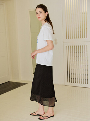 LACE LONG SKIRT_BLACK