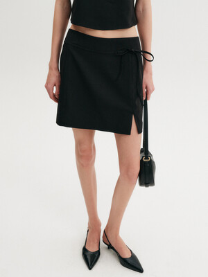 세나 에이치라인 세트 미니 스커트_블랙 / SENNA H-LINE SET MINI SKIRT_BLACK