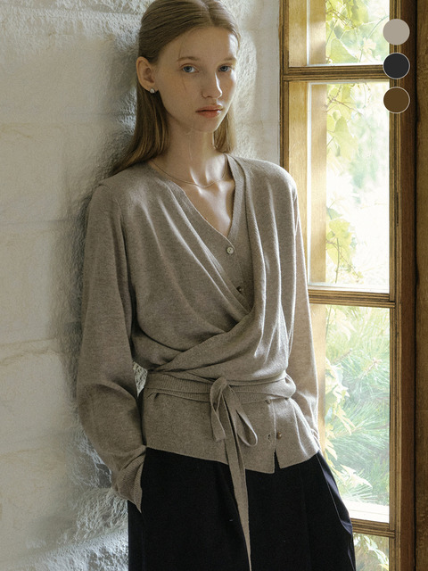 아워코모스 [단독] comos 1523 layered strap cardigan (3color)