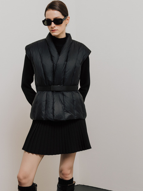 오베르 골프&스포츠 Layer Padded Knit Vest (black)