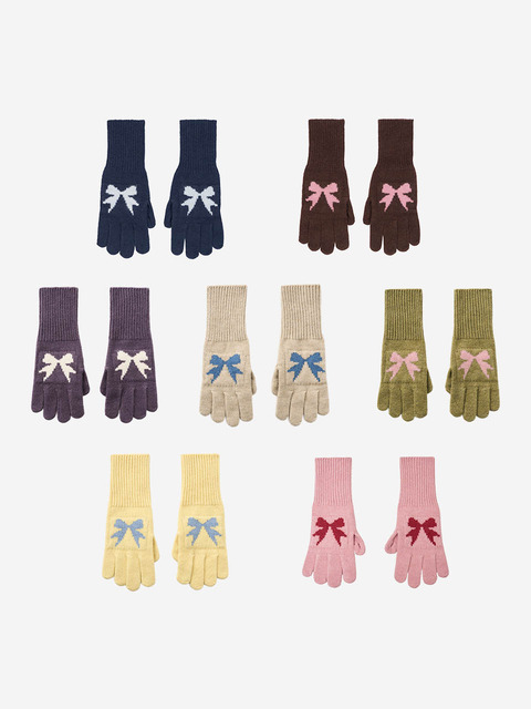 올인컴플리트 [단독][뉴컬러 오픈] Ribbon Wool Gloves (14 Colors)