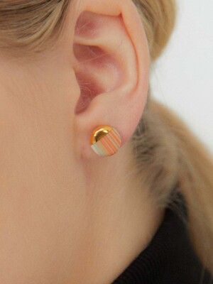 2021 Pantone Stratum daily round earring (OR)