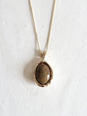 Classic oval necklace [DOL wood 01]