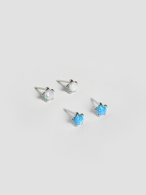 opal turtle earrings (2colors)