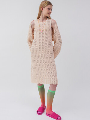 Crochet Knit Dress [IVORY]