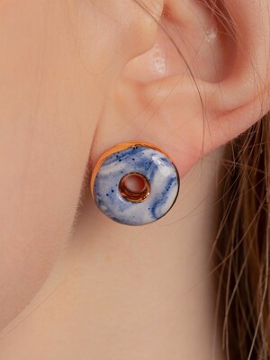 2022 Pantone Doughnut Marbling earring (BP)