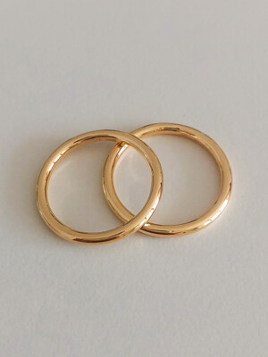 14k gold 2.0mm 플랜 엥게이지 반지