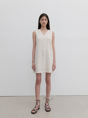 INTERIOR MINI DRESS cosmic latte